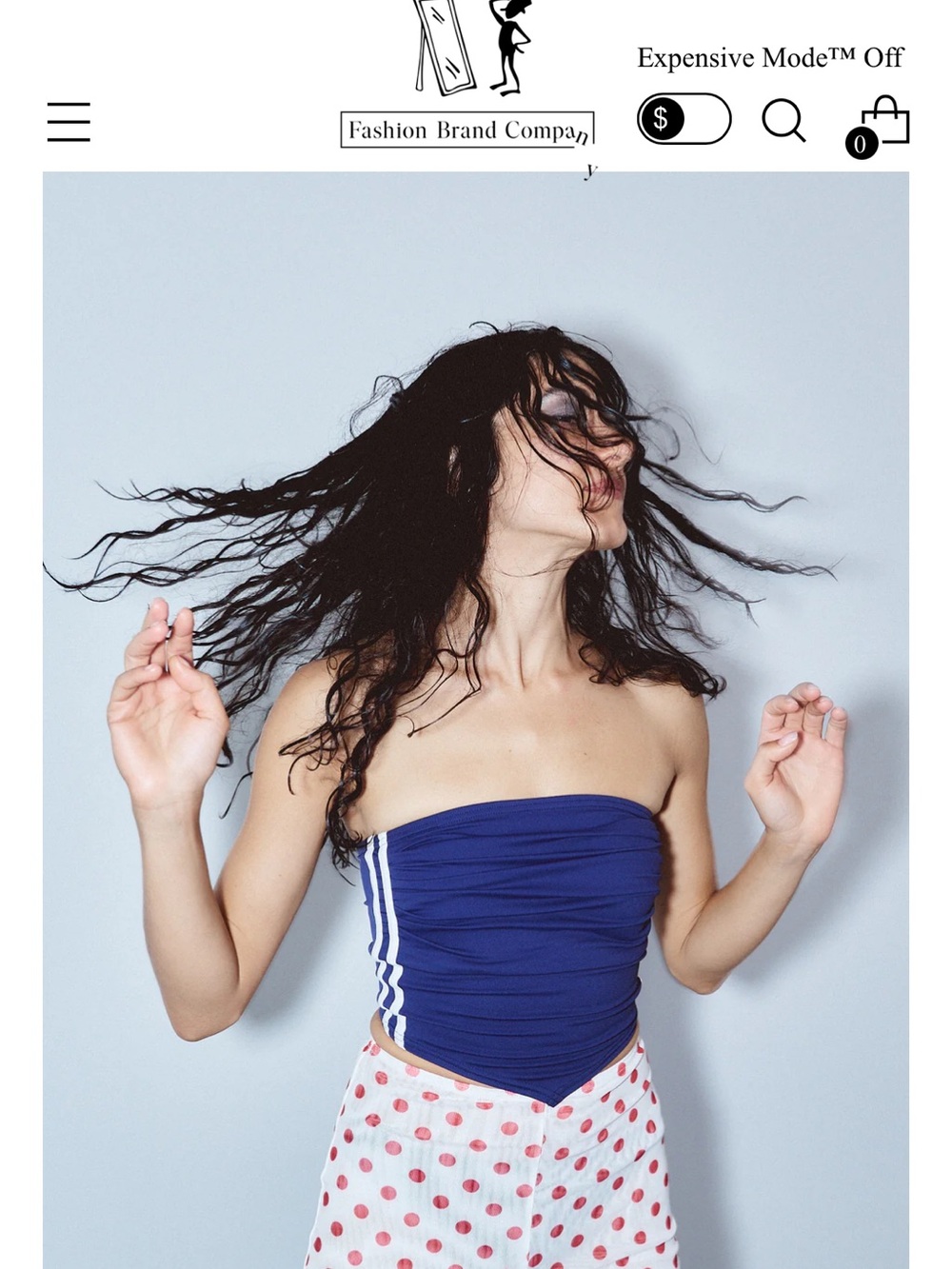 Navy Sporty Spice Bathing Suit Top